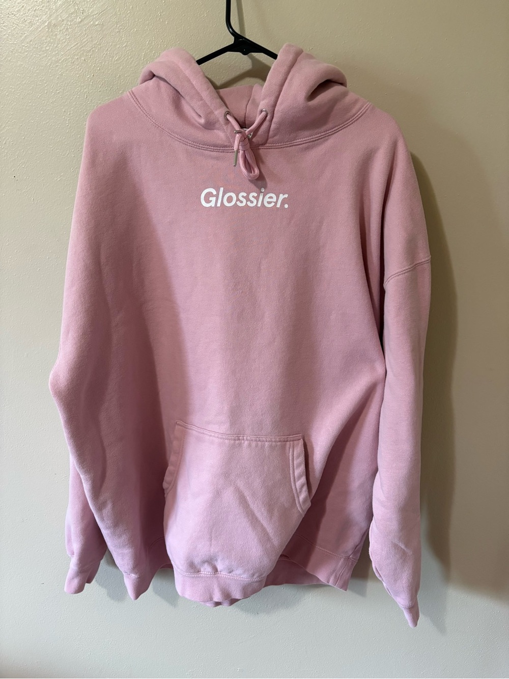 Glossier Original Pink Hoodie Womens size XXL